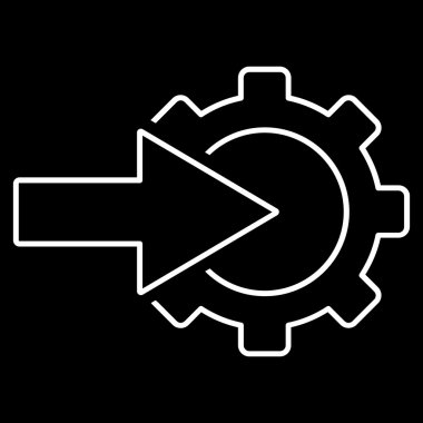 COG Tümleştirme anahat vektör simgesi