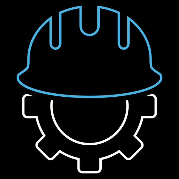 Development Hardhat Outline Vector Icon — Stock Vector