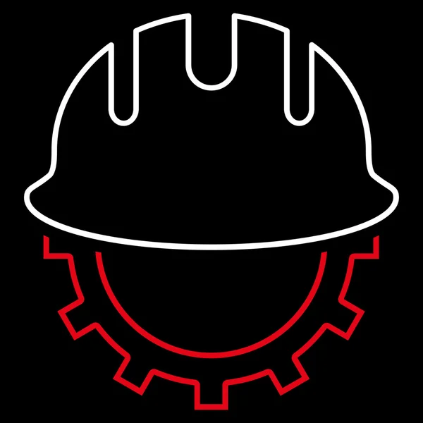 Sviluppo Hardhat Outline icona vettoriale — Vettoriale Stock