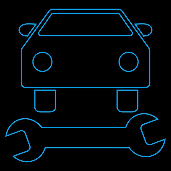 Ikona wektor zarys naprawy samochodu — Wektor stockowy
