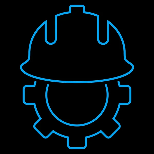 Development Helmet Outline Vector Icon — Stock Vector