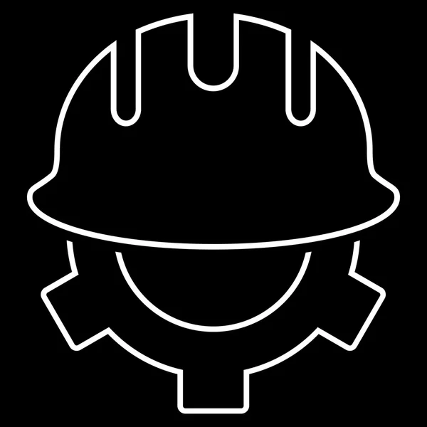 Entwicklung Helm Umriss Vektor-Symbol — Stockvektor