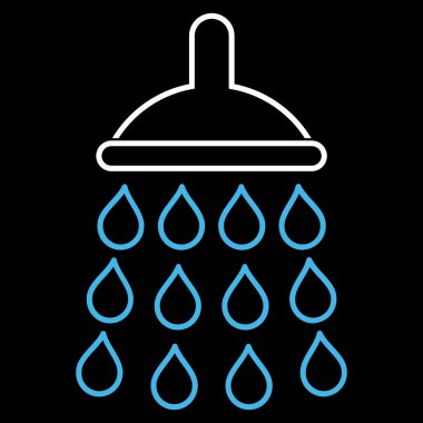 Duş anahat vektör simgesi