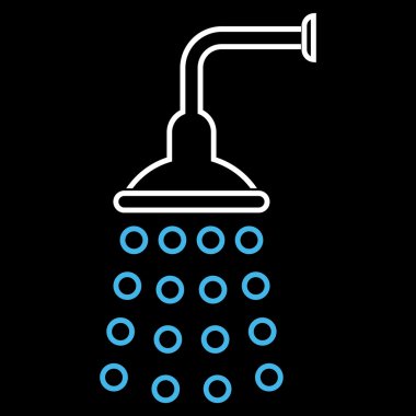 Duş anahat vektör simgesi