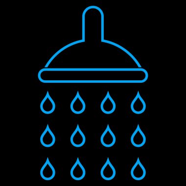 Duş anahat vektör simgesi