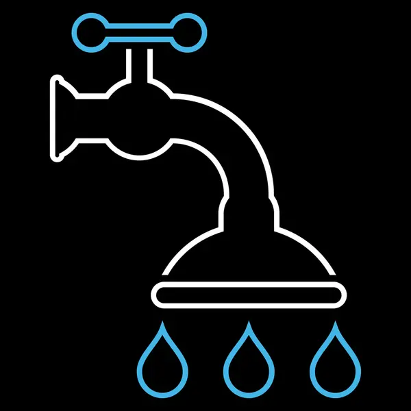 Icona vettoriale del rubinetto della doccia — Vettoriale Stock