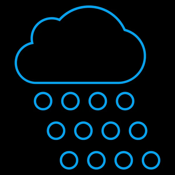 Icône vectorielle de contour de nuage de pluie — Image vectorielle