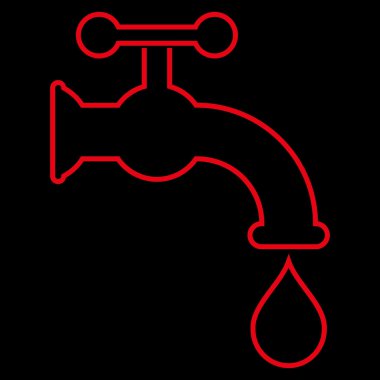 Su dokunun anahat vektör simgesi