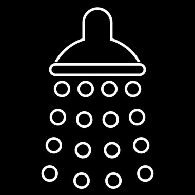 Duş anahat vektör simgesi