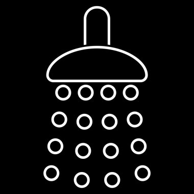 Duş anahat vektör simgesi