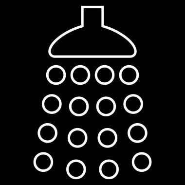 Duş anahat vektör simgesi