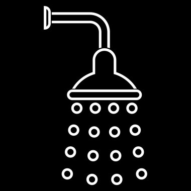 Duş anahat vektör simgesi