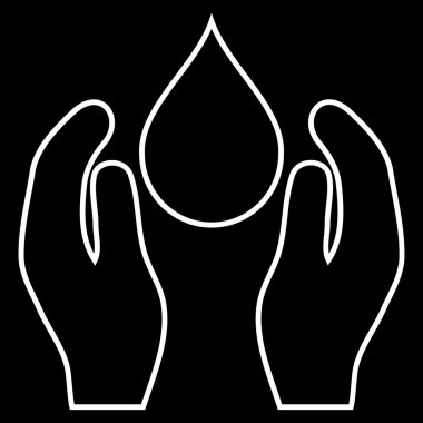 Su bakım anahat vektör simgesi