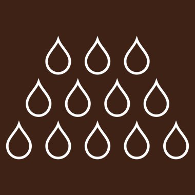 Damla anahat vektör simgesi