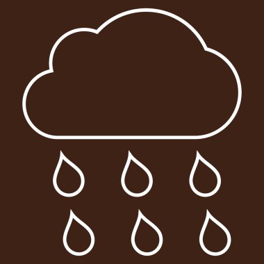 Yağmur bulutu anahat vektör simgesi