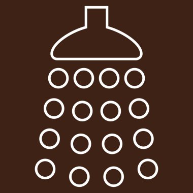 Duş anahat vektör simgesi