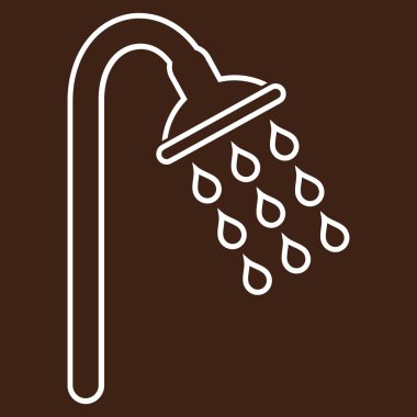 Duş anahat vektör simgesi