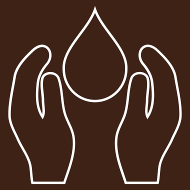 Su bakım anahat vektör simgesi