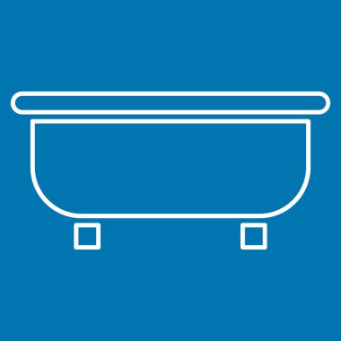 Küvet dış hat vektör simgesi