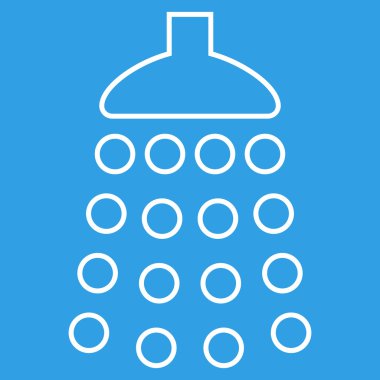 Duş anahat vektör simgesi