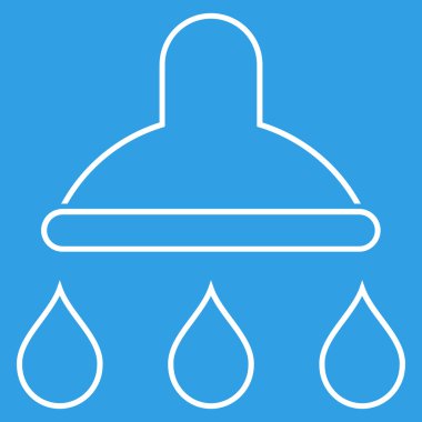 Duş anahat vektör simgesi