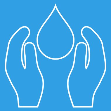 Su bakım anahat vektör simgesi