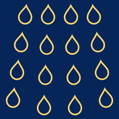 Damla anahat vektör simgesi