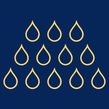 Damla anahat vektör simgesi