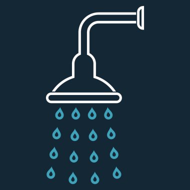 Duş anahat vektör simgesi