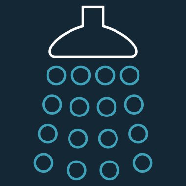 Duş anahat vektör simgesi