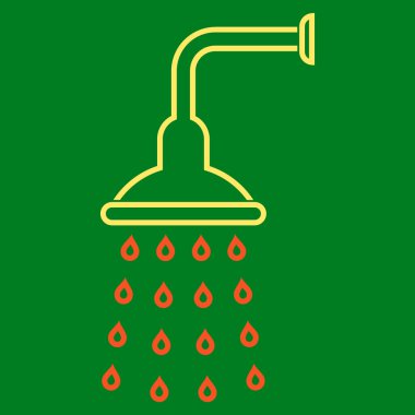 Duş anahat vektör simgesi