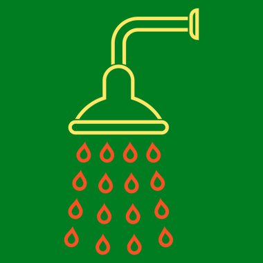 Duş anahat vektör simgesi