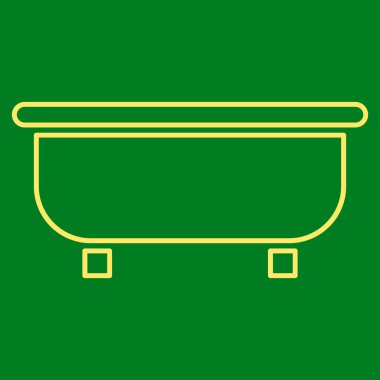 Küvet dış hat vektör simgesi