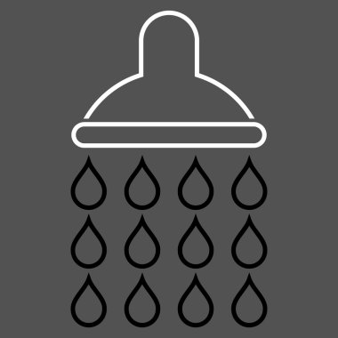 Duş anahat vektör simgesi