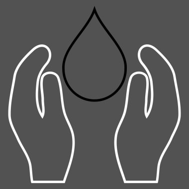 Su bakım anahat vektör simgesi