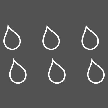 Damla anahat vektör simgesi