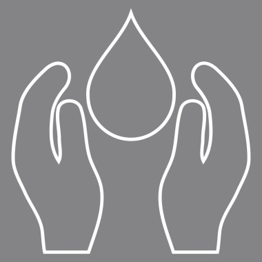 Su bakım anahat vektör simgesi