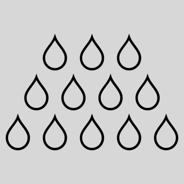 Damla anahat vektör simgesi