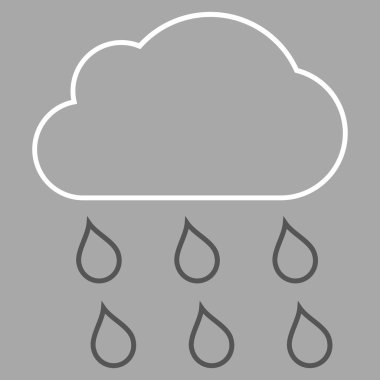 Yağmur bulutu anahat vektör simgesi
