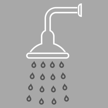Duş anahat vektör simgesi