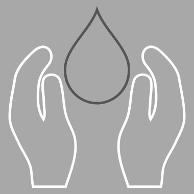 Su bakım anahat vektör simgesi