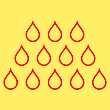 Damla anahat vektör simgesi