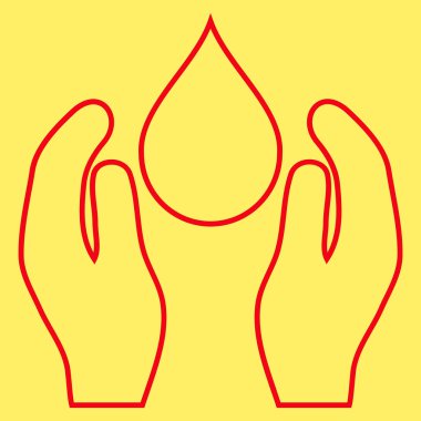 Su bakım anahat vektör simgesi