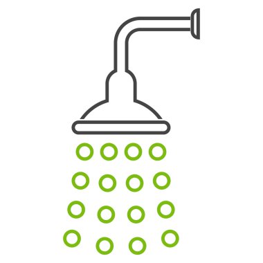 Duş anahat vektör simgesi