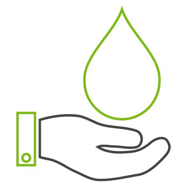 Su Servisi anahat vektör simgesi