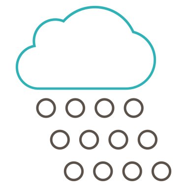 Yağmur bulutu anahat vektör simgesi