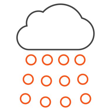 Yağmur bulutu anahat vektör simgesi