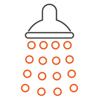 Duş anahat vektör simgesi