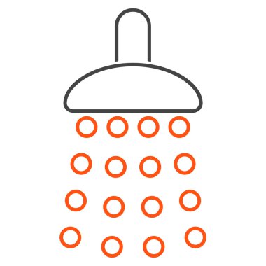 Duş anahat vektör simgesi