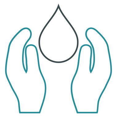 Su bakım anahat vektör simgesi